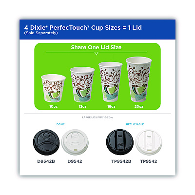 Dixie PerfecTouch Paper Hot Cups, 20 oz, Coffee Haze Design, 25/Pack (DXE5320CDPK)