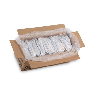 Dixie Wrapped Tableware/Napkin Packets, Fork/Knife/Spoon/Napkin, White, 250/Carton (DXECM26NC7)