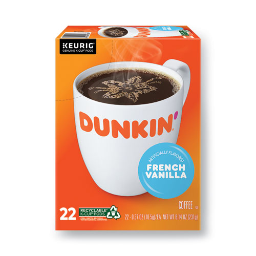 Dunkin Donuts K-Cup Pods, French Vanilla, 22/Box (0847)