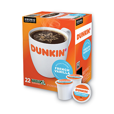 Dunkin Donuts K-Cup Pods, French Vanilla, 22/Box (GMT0847)