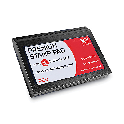 COSCO Microgel Stamp Pad for 2000 PLUS, 4.25" x 2.75", Red (COS030254)