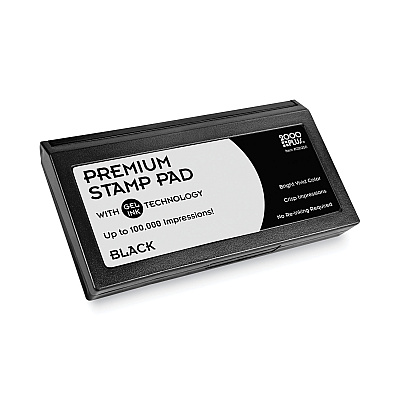 COSCO Microgel Stamp Pad for 2000 PLUS, 6.17" x 3.13", Black (COS030256)