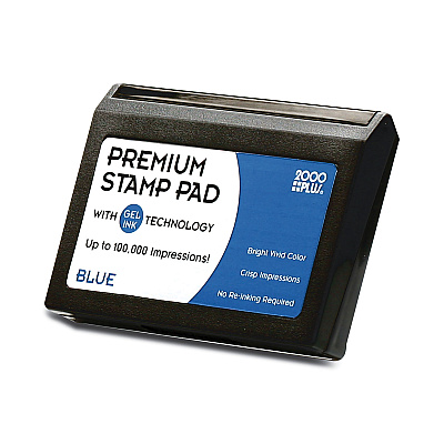 COSCO Microgel Stamp Pad for 2000 PLUS, 6.17" x 3.13", Blue (COS030258)