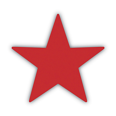 ACCUSTAMP Pre-Inked Round Stamp with Microban, Star, 0.63" dia, Red (COS030726)