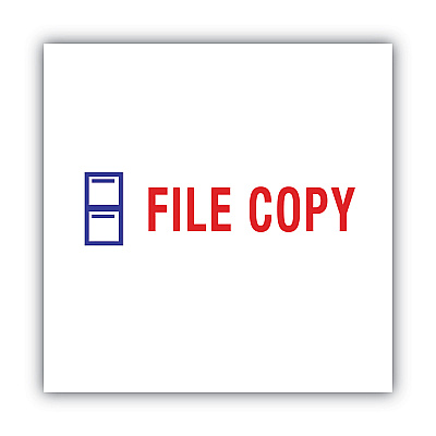 ACCUSTAMP2 Pre-Inked Shutter Stamp, Red/Blue, FILE COPY, 1.63 x 0.5 (COS035524)