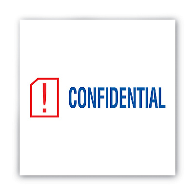 ACCUSTAMP2 Pre-Inked Shutter Stamp, Red/Blue, CONFIDENTIAL, 1.63 x 0.5 (COS035536)