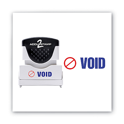 ACCUSTAMP2 Pre-Inked Shutter Stamp, Red/Blue, VOID, 1.63 x 0.5 (COS035539)