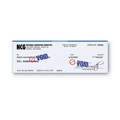 ACCUSTAMP2 Pre-Inked Shutter Stamp, Red/Blue, VOID, 1.63 x 0.5 (COS035539)