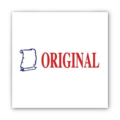 ACCUSTAMP2 Pre-Inked Shutter Stamp, Red/Blue, ORIGINAL, 1.63 x 0.5 (COS035540)