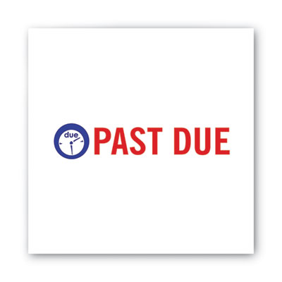 ACCUSTAMP2 Pre-Inked Shutter Stamp, Red/Blue, PAST DUE, 1.63 x 0.5 (COS035543)