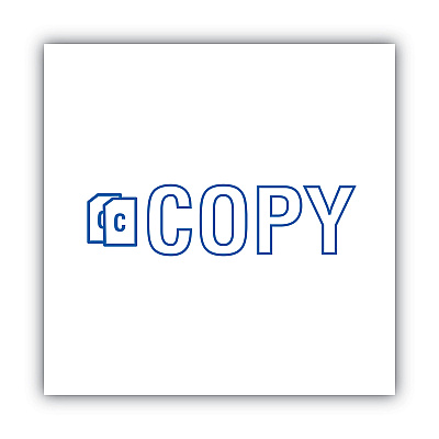 ACCUSTAMP2 Pre-Inked Shutter Stamp, Blue, COPY, 1.63 x 0.5 (COS035581)