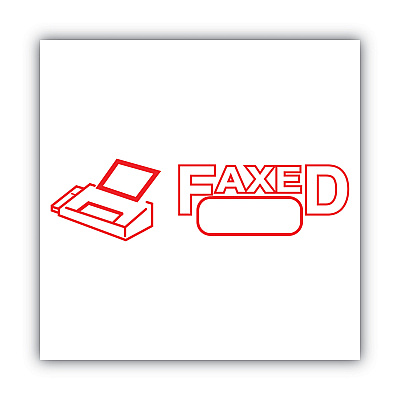 ACCUSTAMP2 Pre-Inked Shutter Stamp, Red, FAXED, 1.63 x 0.5 (COS035583)