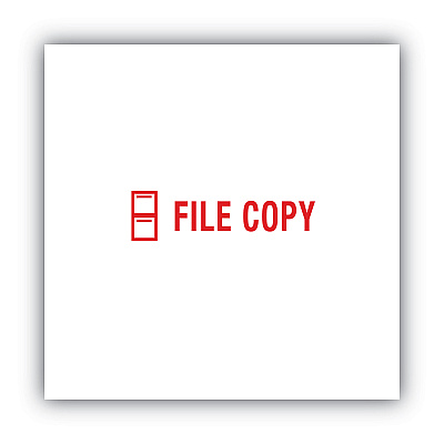 ACCUSTAMP2 Pre-Inked Shutter Stamp, Red, FILE COPY, 1.63 x 0.5 (COS035596)