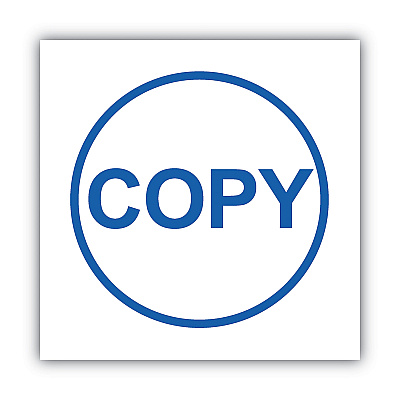 ACCUSTAMP Pre-Inked Round Stamp, COPY, 0.63" dia, Blue (COS035653)