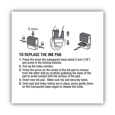 COSCO 2000PLUS Replacement Ink Pad for 2000PLUS 1SI40PGL and 1SI40P, 2.38" x 0.25", Blue (COS065472)