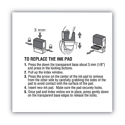 COSCO 2000PLUS Replacement Ink Pad for 2000PLUS 1SI60P, 3.13" x 0.25", Blue (COS065474)