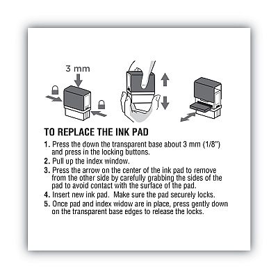 COSCO 2000PLUS Replacement Ink Pad for 2000PLUS 1SI50P, 2.81" x 0.25", Red (COS065479)