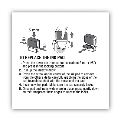 COSCO 2000PLUS Replacement Ink Pad for 2000PLUS 1SI15P, 3" x 0.25", Red (COS065488)