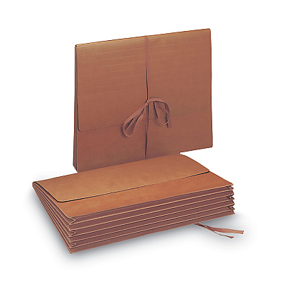 Smead Redrope Expanding Wallets, 5.25" Expansion, 1 Section, Cloth Tie Closure, Letter Size, Redrope (SMD71073)