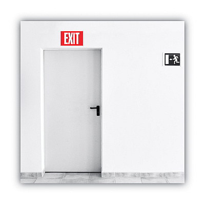 COSCO Glow-in-the-Dark Safety Sign, Exit, 12 x 8, Red (COS098052)