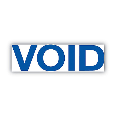 COSCO 2000PLUS Green Line Message Stamp, Void, 1.5 x 0.56, Blue (COS098373)