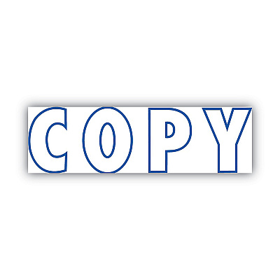 COSCO 2000PLUS Green Line Message Stamp, Copy, 1.5 x 0.56, Blue (COS098367)