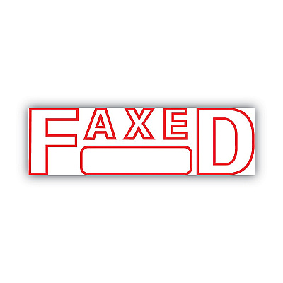 COSCO 2000PLUS Green Line Message Stamp, Faxed, 1.5 x 0.56, Red (COS098369)
