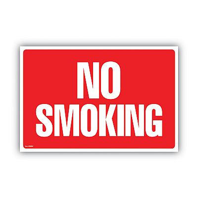 COSCO Two-Sided Signs, No Smoking/No Fumar, 8 x 12, Red (COS098068)