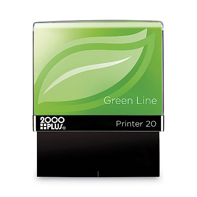 COSCO 2000PLUS Green Line Message Stamp, Copy, 1.5 x 0.56, Blue (COS098367)