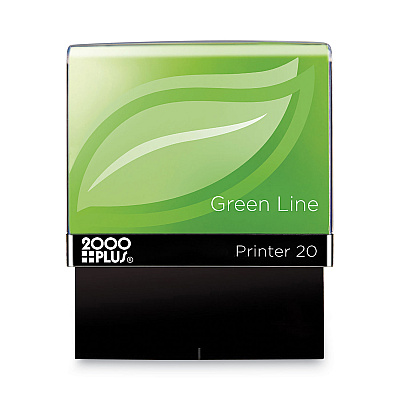 COSCO 2000PLUS Green Line Message Stamp, Paid, 1.5 x 0.56, Red (COS098370)
