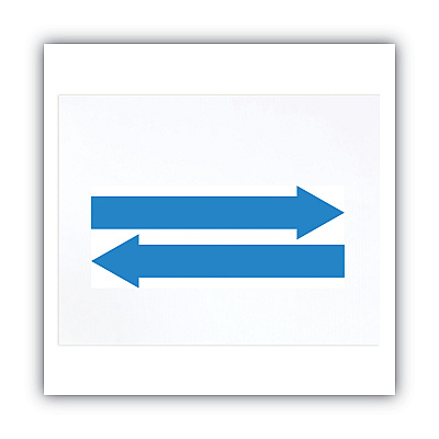 COSCO Stake Sign, Blank White, Includes Directional Arrows,  15 x 19 (COS098055)