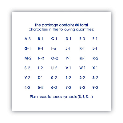 COSCO Letters, Numbers and Symbols, Self Adhesive, Black, 3"h, 64 Characters (COS098132)