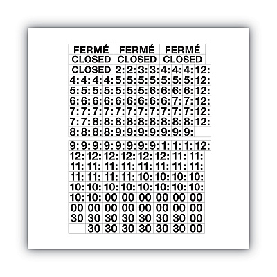 COSCO Business Hours Sign Kit, 15 x 19, Red (COS098072)