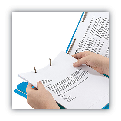 Smead Colored End Tab Classification Folders with Dividers, 2" Expansion, 2 Dividers, 6 Fasteners, Letter Size, Blue, 10/Box (SMD26836)