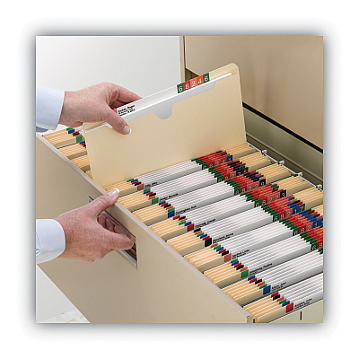 Smead 100% Recycled Top Tab File Jackets, Straight Tab, Legal Size, Manila, 50/Box (SMD75607)