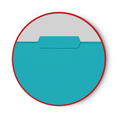 Smead Interior File Folders, 1/3-Cut Tabs: Assorted, Letter Size, 0.75" Expansion, Aqua, 100/Box (SMD10235)