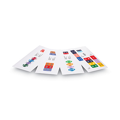 Smead Color-Coded Smartstrip Refill Label Forms, Inkjet Printer, Assorted, 1.5 x 7.5, White, 250/Pack (SMD66006)