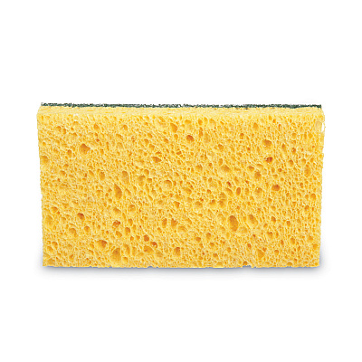 3M Niagara Medium Duty Scrubbing Sponge 74N, 3.6 x 6, 1" Thick, Yellow/Green, 20/Carton (MMM19428)