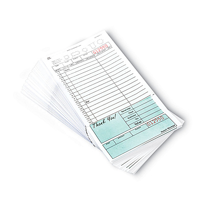 AmerCareRoyal Guest Check Pad, 16 Lines, Two-Part Carbonless, 4.2 x 8.25, 50 Forms/Pad, 50 Pads/Carton (RPPGC49002)
