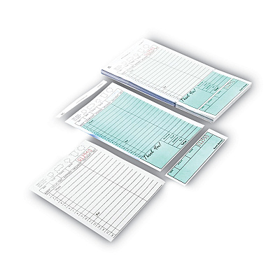AmerCareRoyal Guest Check Pad, 16 Lines, Two-Part Carbonless, 4.2 x 8.25, 50 Forms/Pad, 50 Pads/Carton (RPPGC49002)