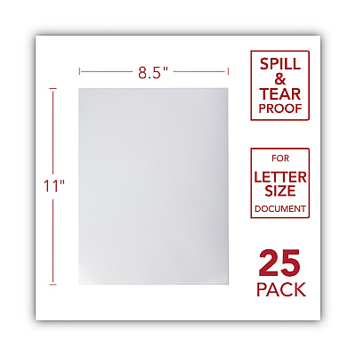 GBC Design View Poly Presentation Covers for Binding Systems, Clear Lined, 11 x 8.5, Unpunched, 25/Pack (GBC2514496)