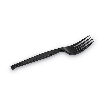 Dixie Individually Wrapped Heavyweight Forks, Polypropylene, Black, 1,000/Carton (DXEPFH53C)