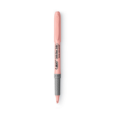 BIC Brite Liner Grip Pocket Highlighter, Assorted Ink Colors, Chisel Tip, Assorted Barrel Colors, 6/Pack (BICGBLDP61AST)