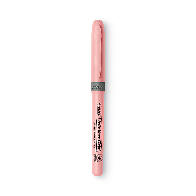 BIC Brite Liner Grip Pocket Highlighter, Assorted Ink Colors, Chisel Tip, Assorted Barrel Colors, 6/Pack (BICGBLDP61AST)