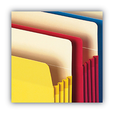 Smead Colored File Pockets, 3.5" Expansion, Legal Size, Assorted Colors, 5/Pack (SMD74892)