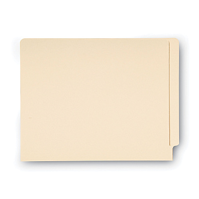 Smead 100% Recycled Manila End Tab Folders, Straight Tabs, Letter Size, 0.75" Expansion, Manila, 100/Box (SMD24160)