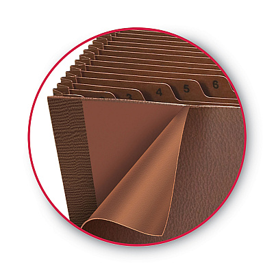 Smead TUFF Expanding Open-Top Stadium File, 31 Sections, 1/31-Cut Tabs, Legal Size, Redrope (SMD70469)