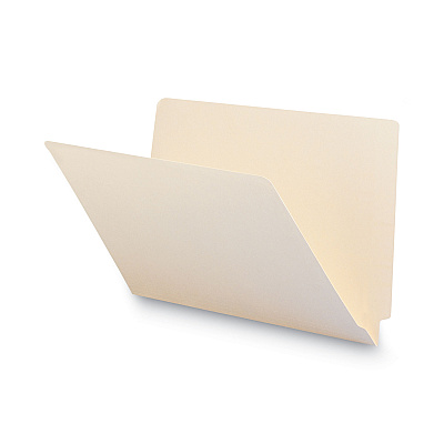 Smead Heavyweight Manila End Tab Folders, 9.5" High Front, Straight Tabs, Legal Size, 0.75" Expansion, Manila, 100/Box (SMD27100)
