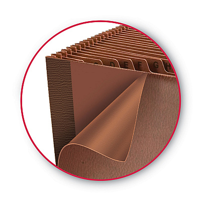 Smead TUFF Expanding Wallet, 21 Sections, Elastic Cord Closure, 1/21-Cut Tabs, Letter Size, Redrope (SMD70318)