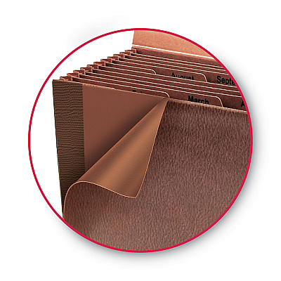 Smead TUFF Expanding Wallet, 12 Sections, Elastic Cord Closure, 1/12-Cut Tabs, Legal Size, Redrope (SMD70390)
